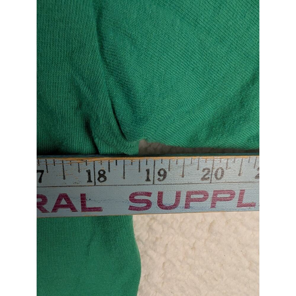 Gildan Heavy Cotton Green Anime Eyes Graphic T-Shirt Mens Medium Kawaii Face Tee - Picture 4 of 5